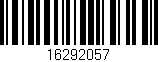 Código de barras (EAN, GTIN, SKU, ISBN): '16292057'