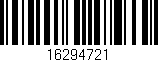 Código de barras (EAN, GTIN, SKU, ISBN): '16294721'