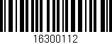 Código de barras (EAN, GTIN, SKU, ISBN): '16300112'