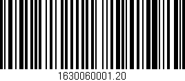 Código de barras (EAN, GTIN, SKU, ISBN): '1630060001.20'