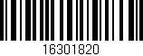 Código de barras (EAN, GTIN, SKU, ISBN): '16301820'