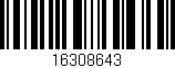 Código de barras (EAN, GTIN, SKU, ISBN): '16308643'