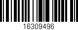 Código de barras (EAN, GTIN, SKU, ISBN): '16309496'