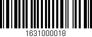 Código de barras (EAN, GTIN, SKU, ISBN): '1631000018'