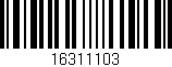 Código de barras (EAN, GTIN, SKU, ISBN): '16311103'