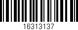Código de barras (EAN, GTIN, SKU, ISBN): '16313137'