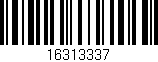 Código de barras (EAN, GTIN, SKU, ISBN): '16313337'