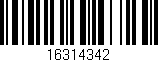 Código de barras (EAN, GTIN, SKU, ISBN): '16314342'