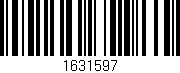 Código de barras (EAN, GTIN, SKU, ISBN): '1631597'