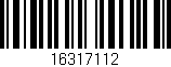 Código de barras (EAN, GTIN, SKU, ISBN): '16317112'