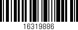 Código de barras (EAN, GTIN, SKU, ISBN): '16319886'