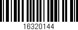 Código de barras (EAN, GTIN, SKU, ISBN): '16320144'