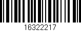 Código de barras (EAN, GTIN, SKU, ISBN): '16322217'