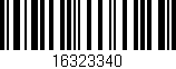 Código de barras (EAN, GTIN, SKU, ISBN): '16323340'
