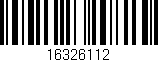 Código de barras (EAN, GTIN, SKU, ISBN): '16326112'