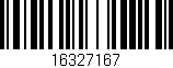 Código de barras (EAN, GTIN, SKU, ISBN): '16327167'