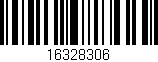 Código de barras (EAN, GTIN, SKU, ISBN): '16328306'