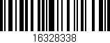 Código de barras (EAN, GTIN, SKU, ISBN): '16328338'