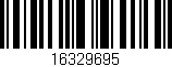 Código de barras (EAN, GTIN, SKU, ISBN): '16329695'
