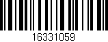 Código de barras (EAN, GTIN, SKU, ISBN): '16331059'