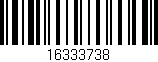 Código de barras (EAN, GTIN, SKU, ISBN): '16333738'