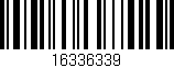 Código de barras (EAN, GTIN, SKU, ISBN): '16336339'
