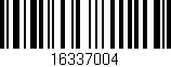 Código de barras (EAN, GTIN, SKU, ISBN): '16337004'