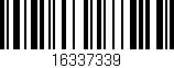 Código de barras (EAN, GTIN, SKU, ISBN): '16337339'
