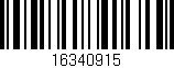 Código de barras (EAN, GTIN, SKU, ISBN): '16340915'