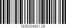 Código de barras (EAN, GTIN, SKU, ISBN): '1635204001.29'