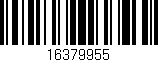 Código de barras (EAN, GTIN, SKU, ISBN): '16379955'