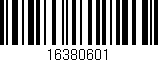 Código de barras (EAN, GTIN, SKU, ISBN): '16380601'