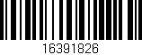 Código de barras (EAN, GTIN, SKU, ISBN): '16391826'