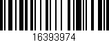 Código de barras (EAN, GTIN, SKU, ISBN): '16393974'