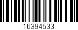 Código de barras (EAN, GTIN, SKU, ISBN): '16394533'