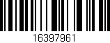 Código de barras (EAN, GTIN, SKU, ISBN): '16397961'