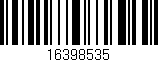 Código de barras (EAN, GTIN, SKU, ISBN): '16398535'