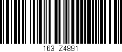 Código de barras (EAN, GTIN, SKU, ISBN): '163/Z4891'