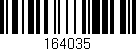 Código de barras (EAN, GTIN, SKU, ISBN): '164035'