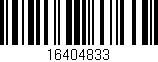 Código de barras (EAN, GTIN, SKU, ISBN): '16404833'