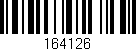 Código de barras (EAN, GTIN, SKU, ISBN): '164126'