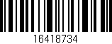 Código de barras (EAN, GTIN, SKU, ISBN): '16418734'