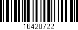 Código de barras (EAN, GTIN, SKU, ISBN): '16420722'