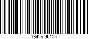 Código de barras (EAN, GTIN, SKU, ISBN): '16425-00138'