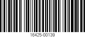Código de barras (EAN, GTIN, SKU, ISBN): '16425-00139'