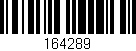 Código de barras (EAN, GTIN, SKU, ISBN): '164289'