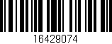 Código de barras (EAN, GTIN, SKU, ISBN): '16429074'
