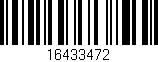 Código de barras (EAN, GTIN, SKU, ISBN): '16433472'