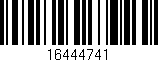 Código de barras (EAN, GTIN, SKU, ISBN): '16444741'