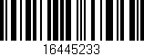 Código de barras (EAN, GTIN, SKU, ISBN): '16445233'